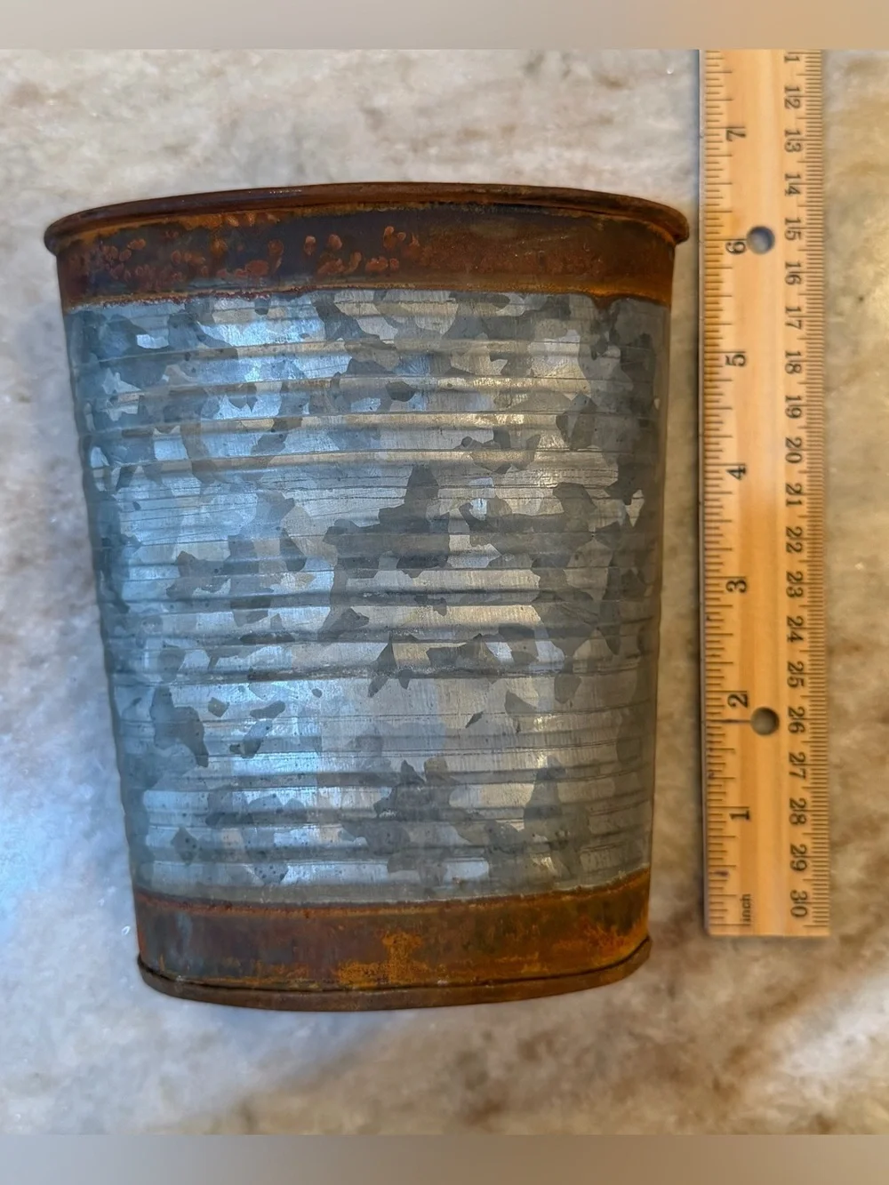 Farmhouse Galvanized Metal Vase Set